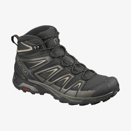 Salomon X ULTRA MID 3 AERO Mens Hiking Boots Black UK NYEB